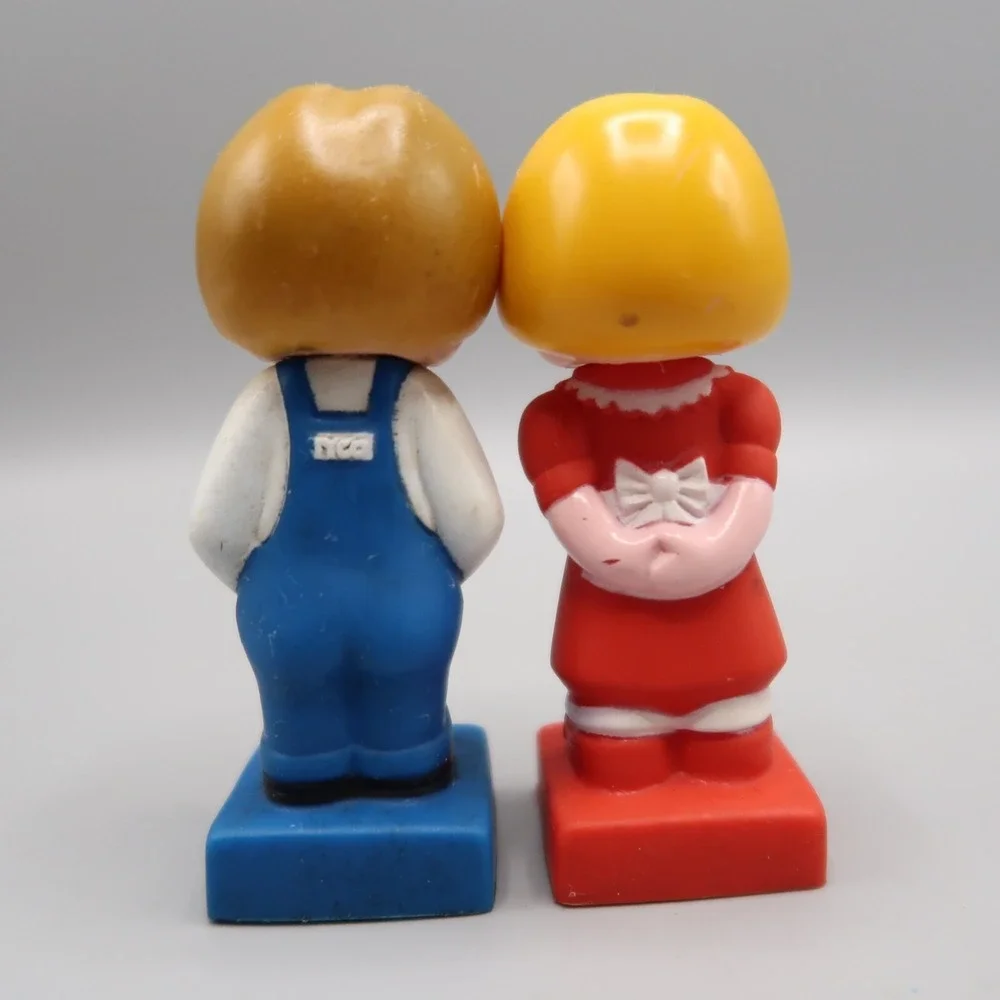 Vintage Tyco Super Blocks Block Family Pre-school Vinyl Figurine Toy Boy & Girl